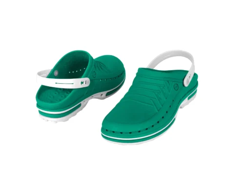 Calzado clog medico color verde agua
