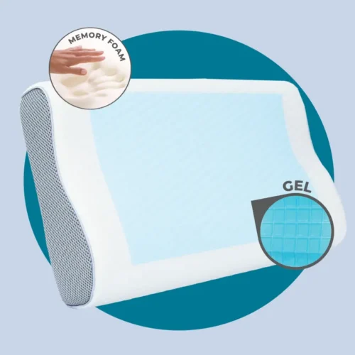 almohada ortopedica cervical viscoelastica con gel y fibra de algodon